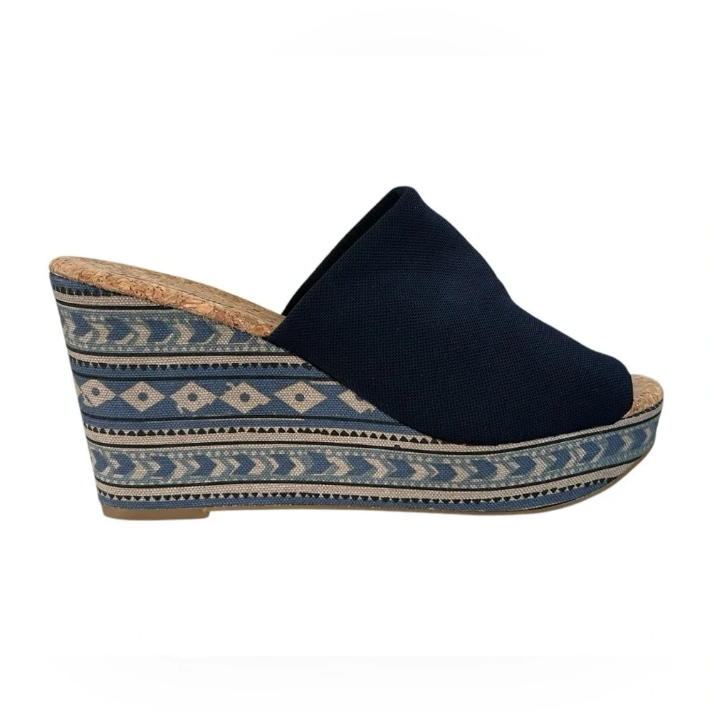 Lucky Brand Blue Marilyn‎ Cork  Wedge Sandal
